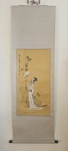 Vintage chinese silk - silk, scroll