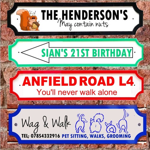 Personalised street sign - street,