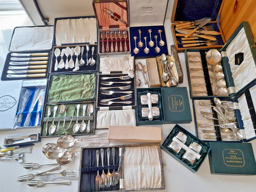 Silver plated cutlery job lot - cutlery,