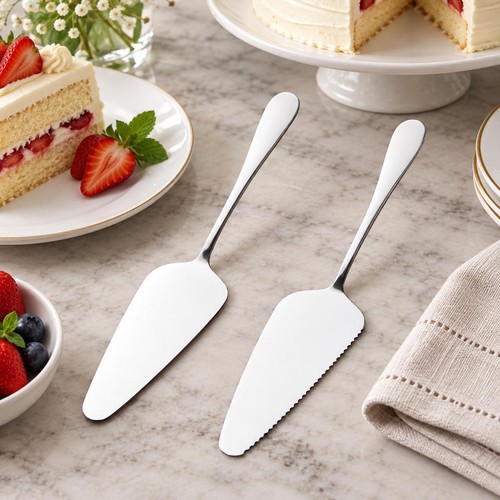 Stainless steel cake server - 2x,