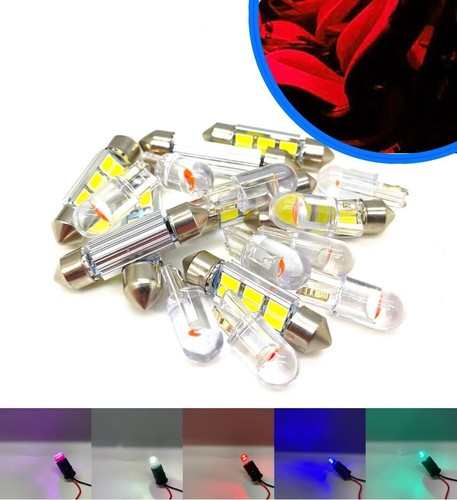 Red interior led bulb - red,