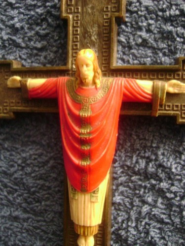 Vintage 1970s wall - wall, crucifix
