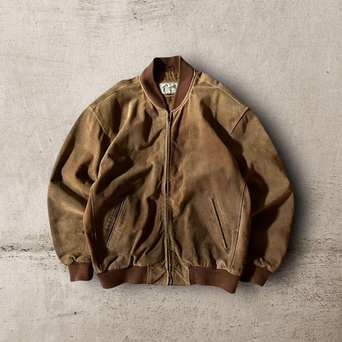 Suede leather bomber jacket - bomber,