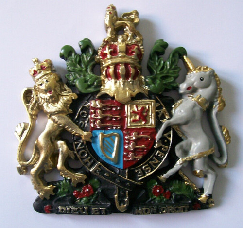 Hand painted royal - painted, crest