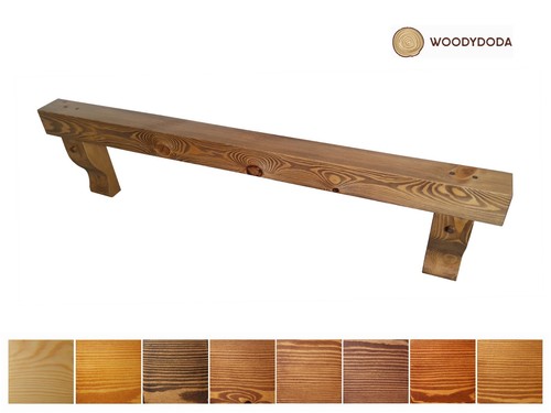Redwood mantle piece shelf - redwood,