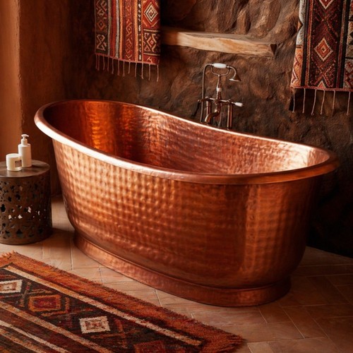Heavy solid copper bathtub - copper,