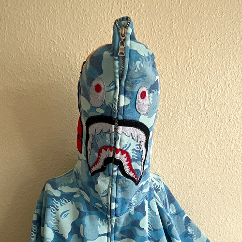 Bathing ape bape blue camo - a,