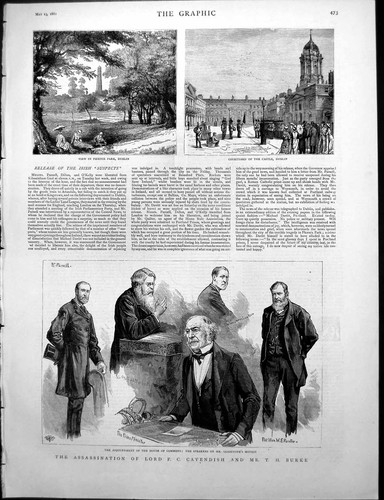 Old print phoenix park - print, dublin