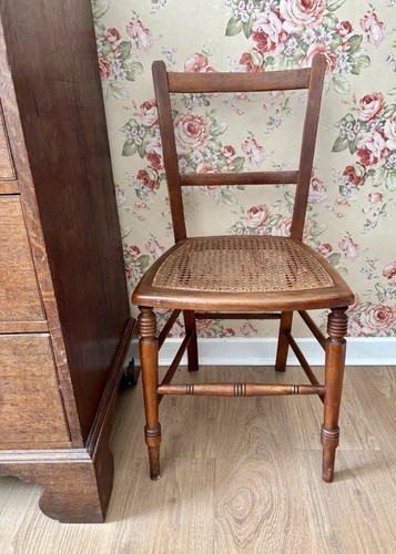 Vintage wooden chair - vintage, cane