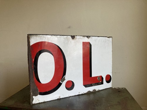 Vintage enamel industrial sign - industrial,