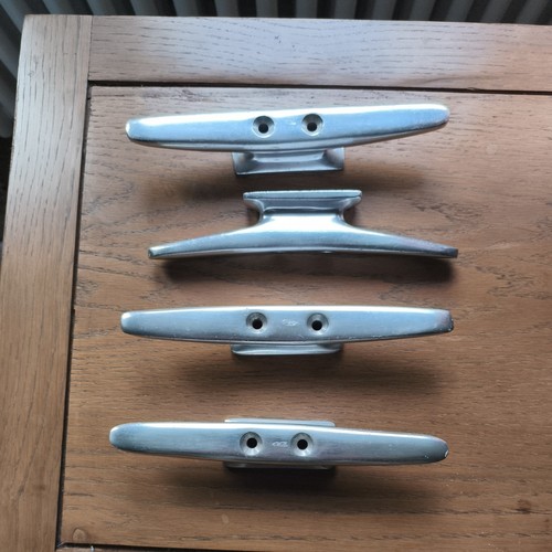 Aluminium boat cleats 200mm - aluminium,