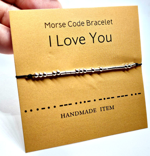 Morse code love you - love,