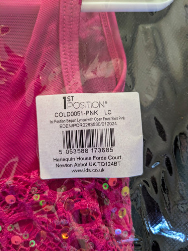 1st position pink sequin - position,