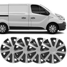 16" Renault Trafic fits Wheel Trims Van Hubcaps Set of 4 Black & Silver Quality