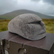 Stone Face sculpture, stone decor, quirky home and garden decor 