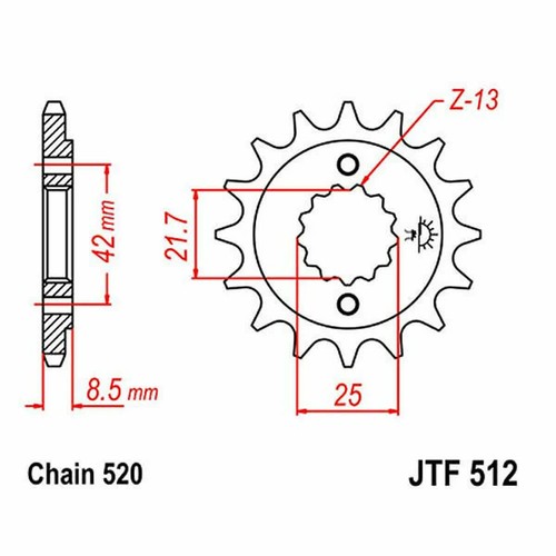 Sprocket z16 520 726 - sprocket,