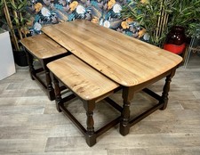 Vintage ERCOL Elm Nest Of 3