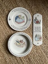Peter Rabbit Wedgwood Christening Set – wall hanging, Bowl, Plate