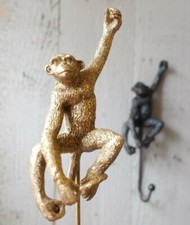 New GOLD Brown Hanging MONKEY