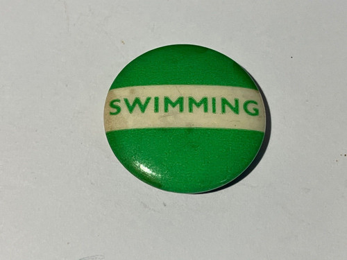 Vintage swimming pin badge - swimming,