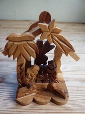 Wooden Nativity Scene with