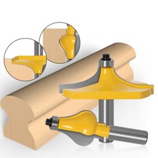 Classical & Beaded 2 Bit Handrail Router Bit Set - 1/2 or 12mm Shank Woodworking