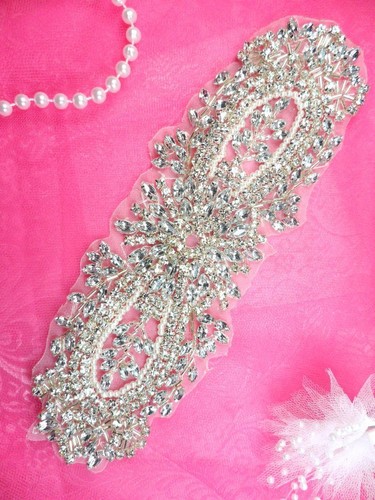 Jb123 pearl applique - applique, crystal