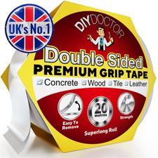 Double Sided Tape 20M Heavy Duty Sticky Clear Carpet Strong Adhesive Grip Rugs