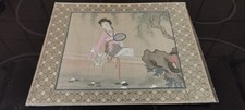 Vintage Chinese Silk Painting  Of A Lady - 1960s