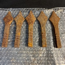 Cast Iron ,Architectural finials,Railing Tops x 5. Height 14.5cms width 4.3cms. 