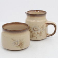 Denby Memories Milk Jug And Sugar Pot Vintage Handcrafted