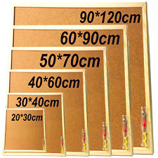 Cork Board Pin Message Notice Board Wooden Frame Office Memo School Pinboard 