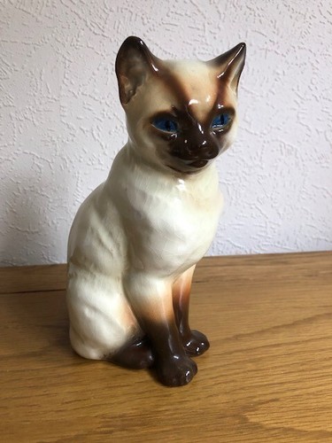 Vintage siamese cat ceramic - siamese,