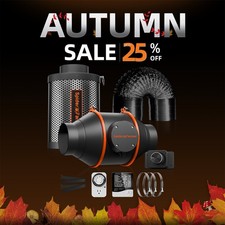 Spider Farmer 4"6" Inline Fan Air Carbon Filter Kit with RJ12 Port for Grow Tent