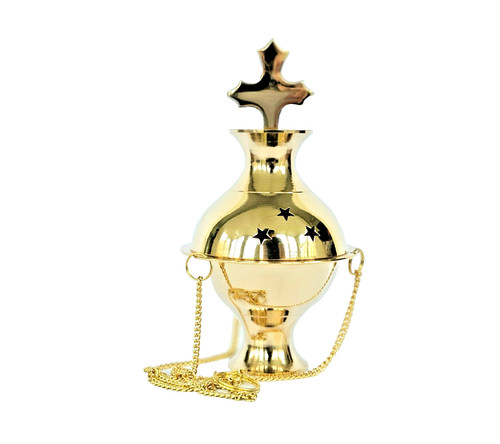 Hanging brass incense - hanging, burner