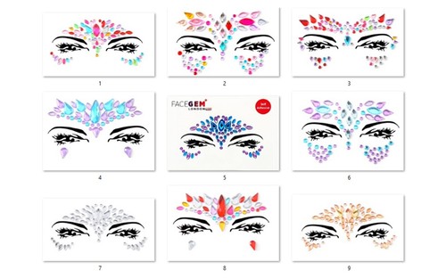 Pcs face gems adhesive - pcs,