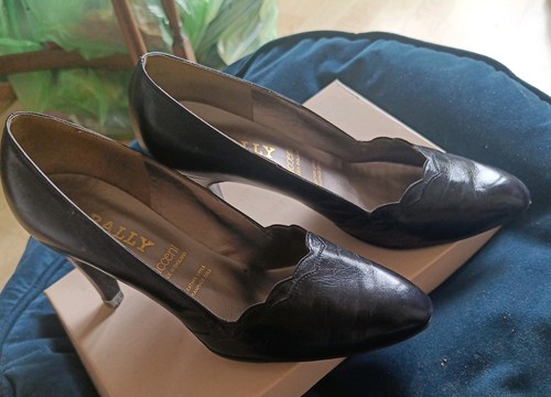 Bally black leather court - leather,
