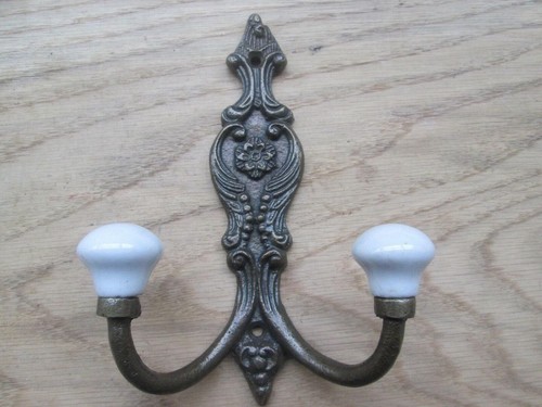 Rustic iron coat hook - , retro
