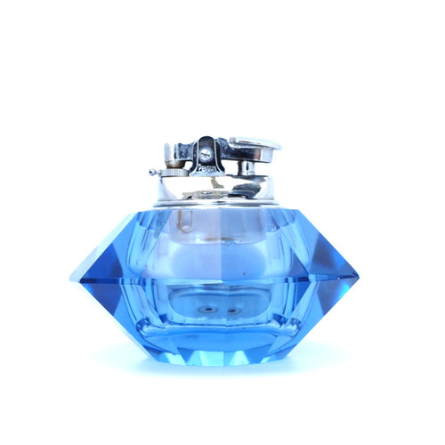 Vintage 1970s blue glass - vintage,