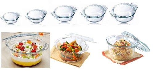 Glass round classic casserole - round,
