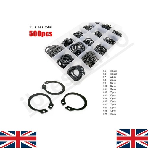 340pcs mixed external - external, circlip