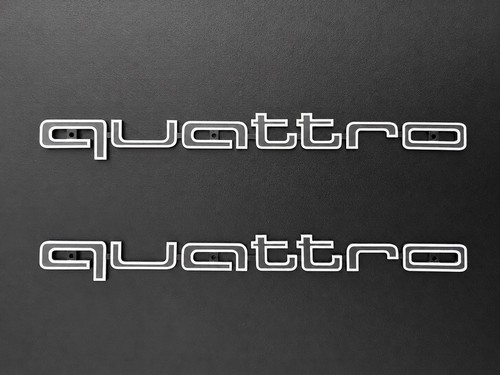 Printed quattro emblem - 3d,