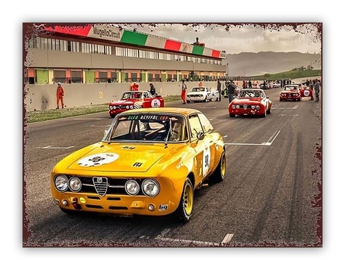 Alfa romeo racing car metal - alfa,