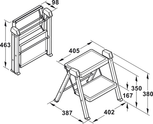 Hafele hailo step - hailo, 2-step