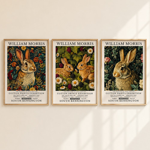 William morris rabbit wall - rabbit,