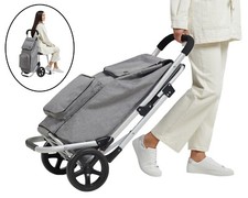 Seat Shopping Trolley Grocery Luggage Carrier cart 2 wheels