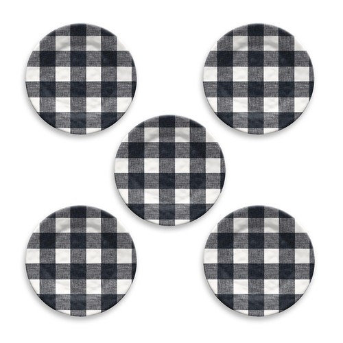 Vintage black check - black,