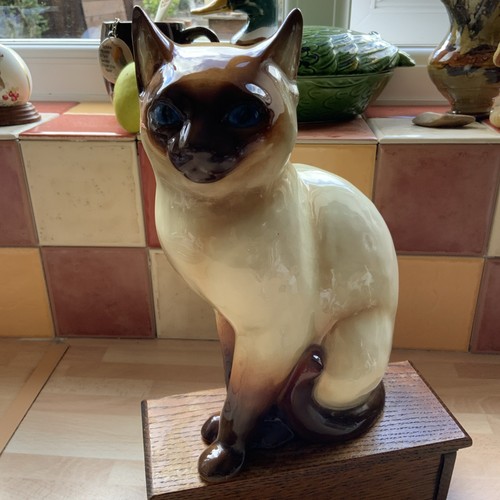 Vintage retro ceramic siamese - ceramic,