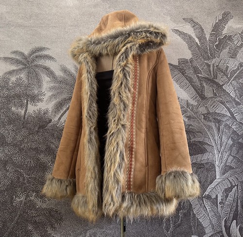 Vintage faux sheepskin suede - sheepskin,