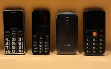 4 X Big Button Mobile Phones Uniwa Alcatel Sonica Doro Senior Phone Please Read!
